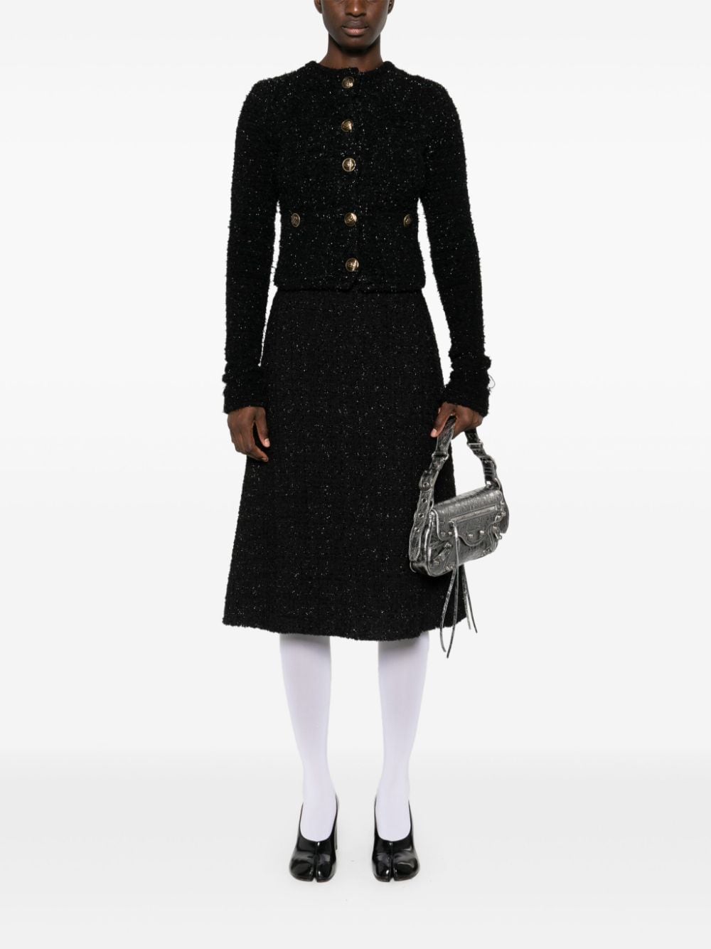 BALENCIAGA Bouclé Cropped Jacket