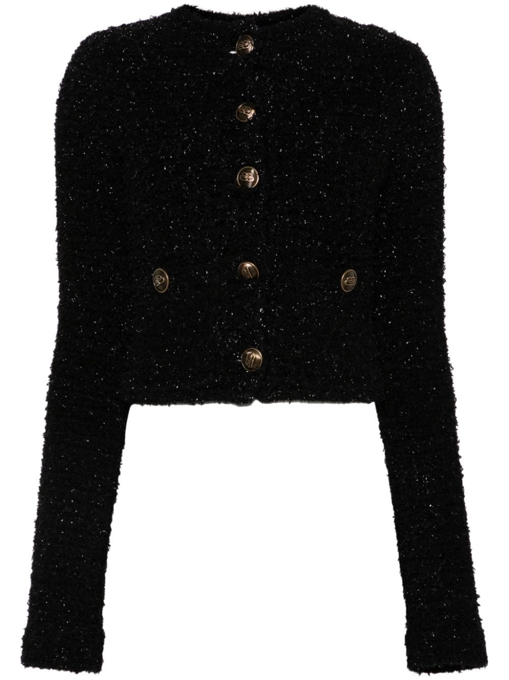 BALENCIAGA Bouclé Cropped Jacket