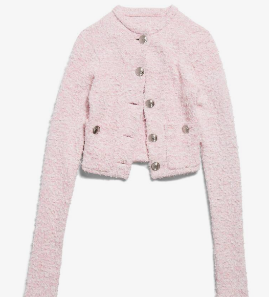 BALENCIAGA Cropped Bouclé Jacket