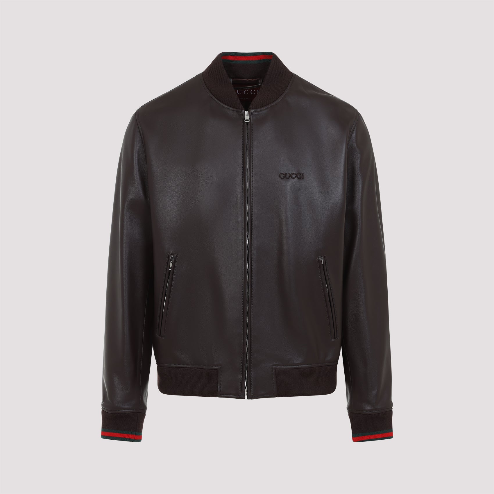 GUCCI Men's Leather Bomber Jacket