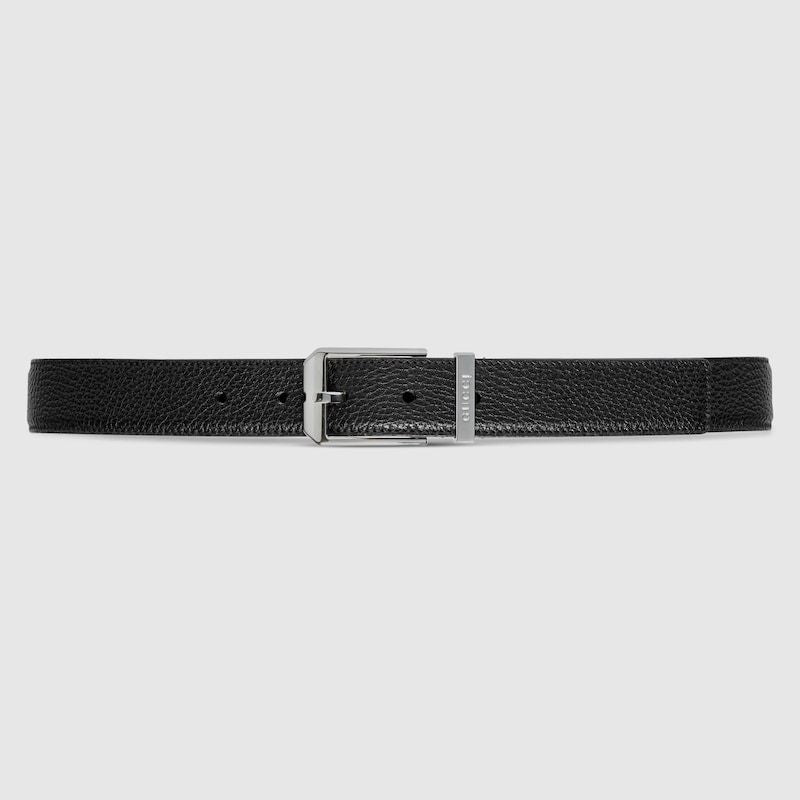 GUCCI Classic Leather Belt with Buckle
