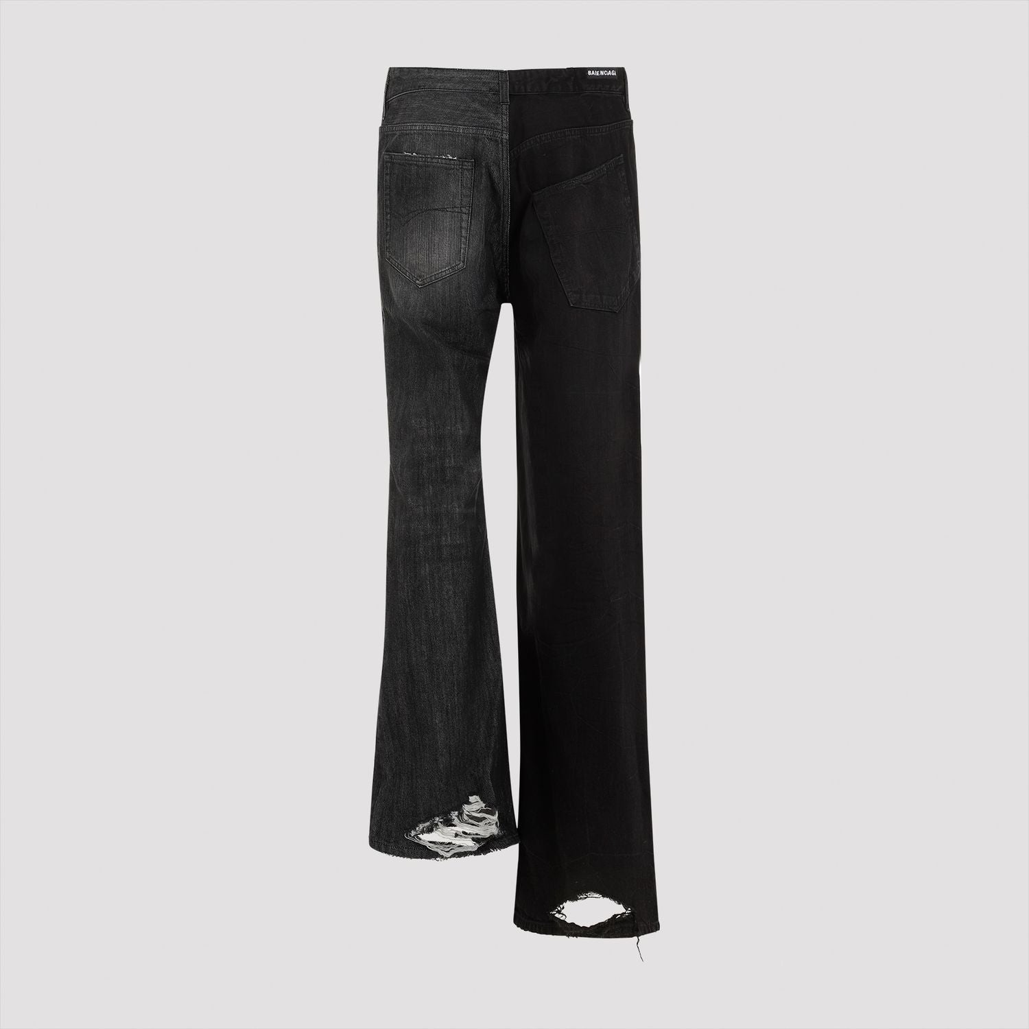 BALENCIAGA Asymmetrical Leg Length Jeans with Drawstring Waist - FW24