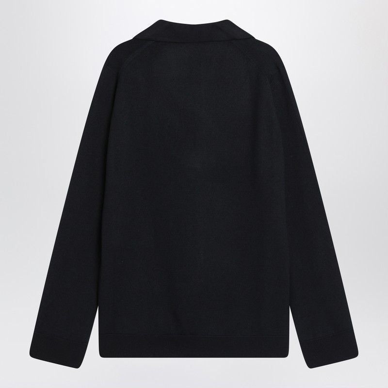 GUCCI Wool Sweater with Polo-Style Collar
