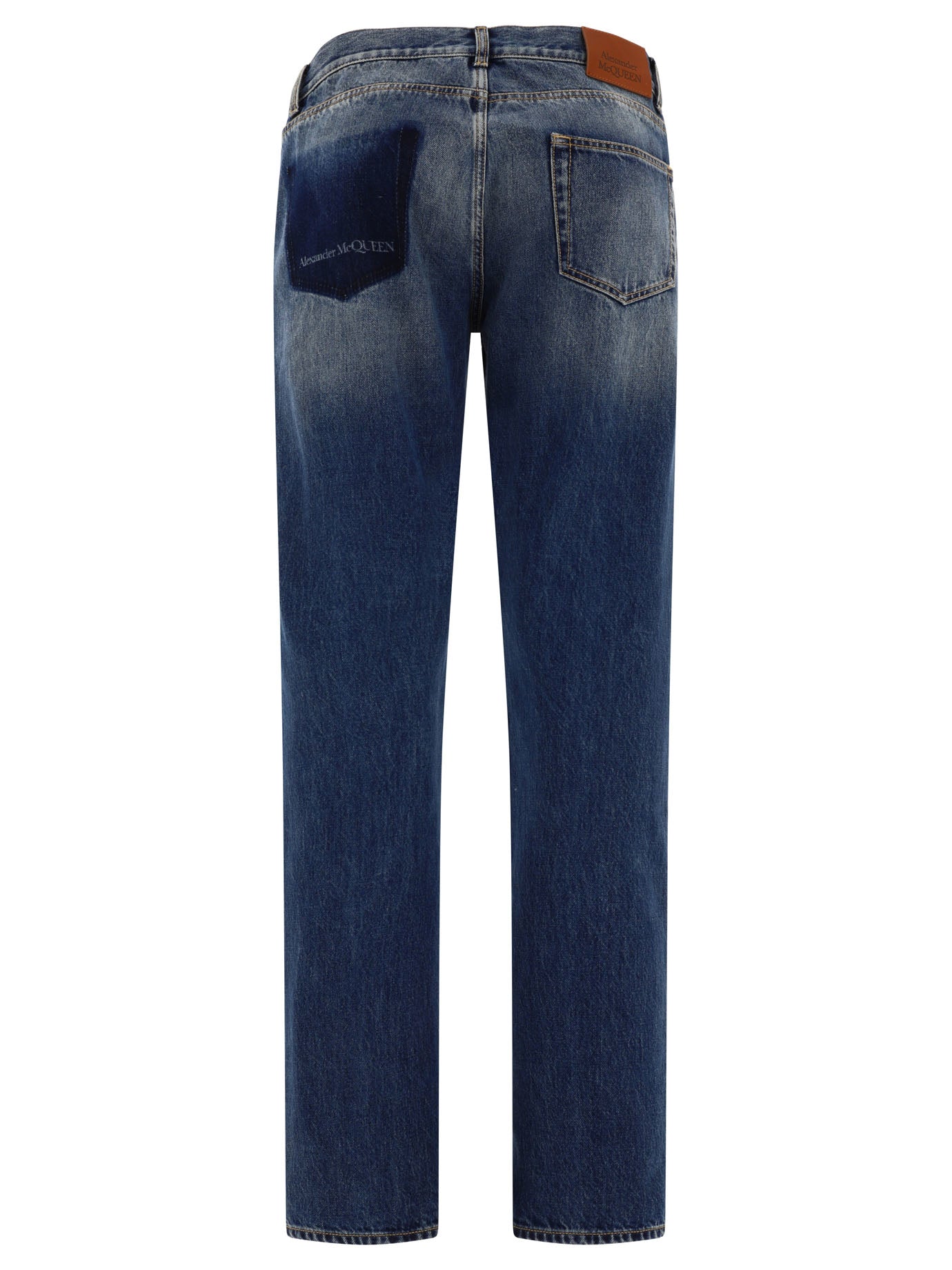 ALEXANDER MCQUEEN Mid-Rise Regular Fit Jeans with Logo Detail