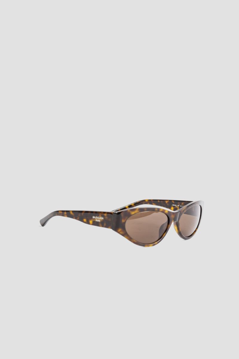 BALENCIAGA Oval Frame Sunglasses with Scale Design - Tuesday Model