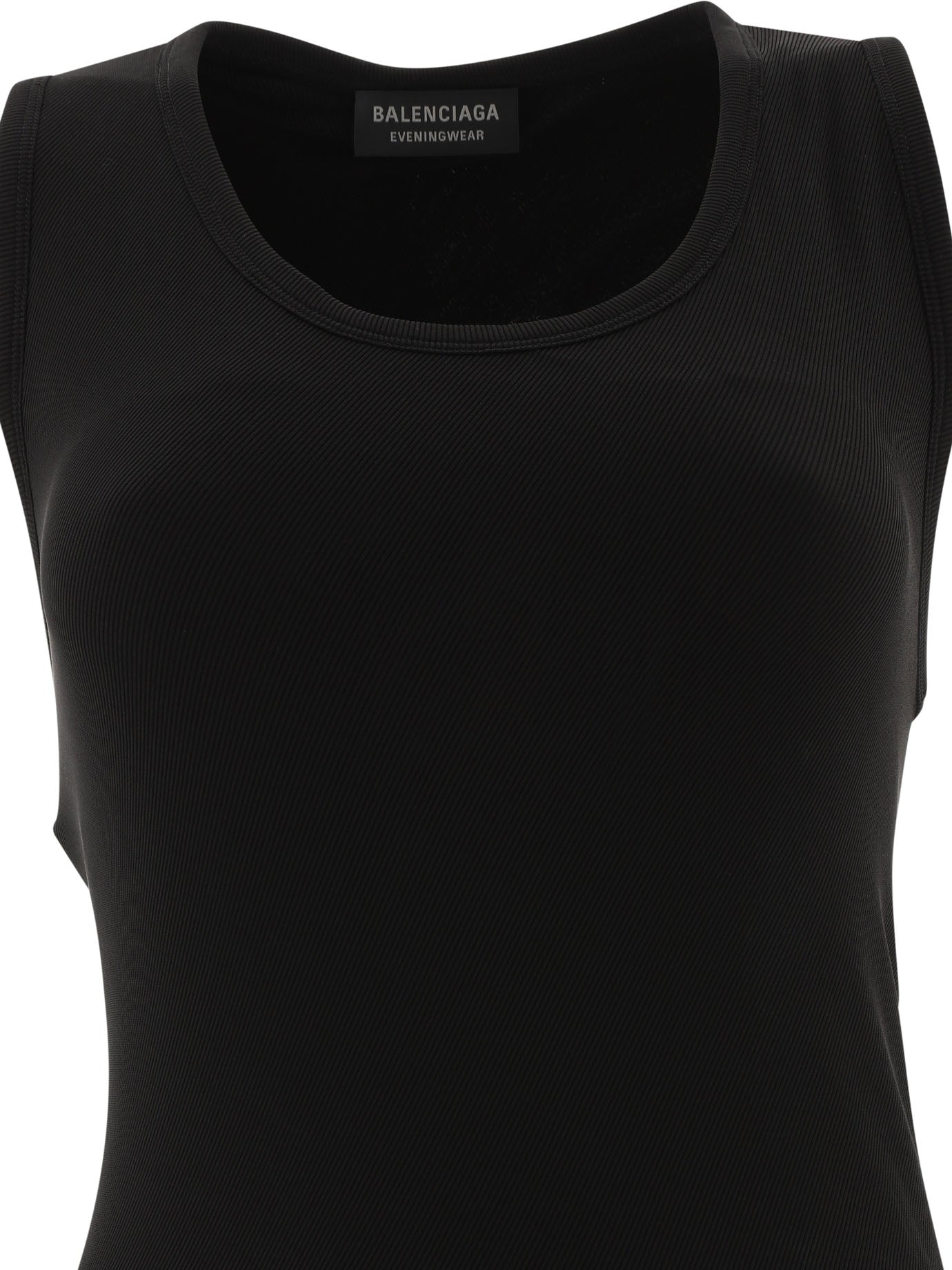 BALENCIAGA Sleeveless Ribbed T-Shirt Mini Dress