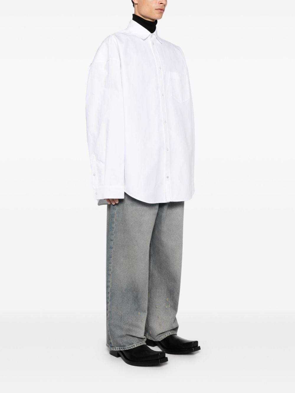 BALENCIAGA Oversized Cotton Shirt for Women - SS25 Collection