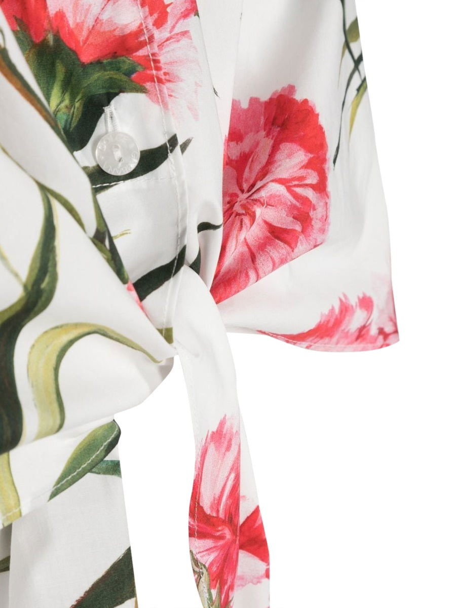 DOLCE & GABBANA Mini Floral Print Shirt for Girls