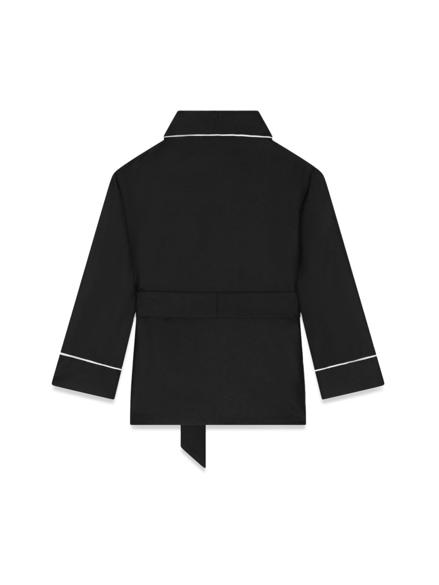DOLCE & GABBANA Silk Robe Shirt with Belt for Girls