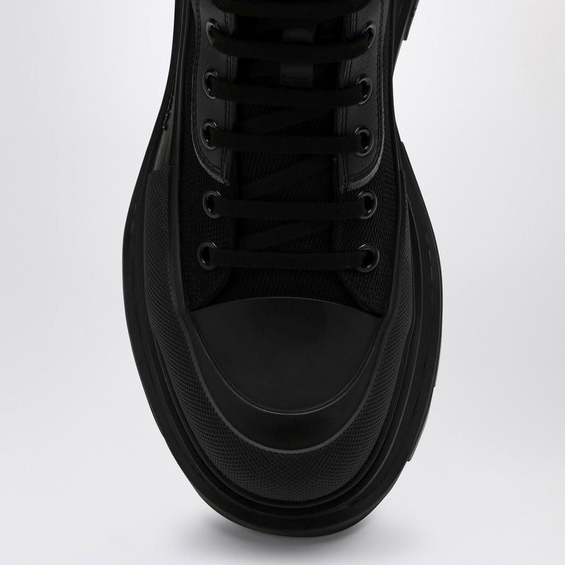 ALEXANDER MCQUEEN Men's Ankle Lace-Up Tread Slick Boots