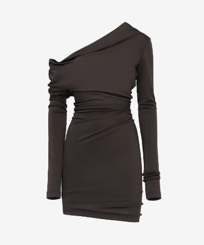 ALEXANDER MCQUEEN Asymmetric Bodycon Mini Dress