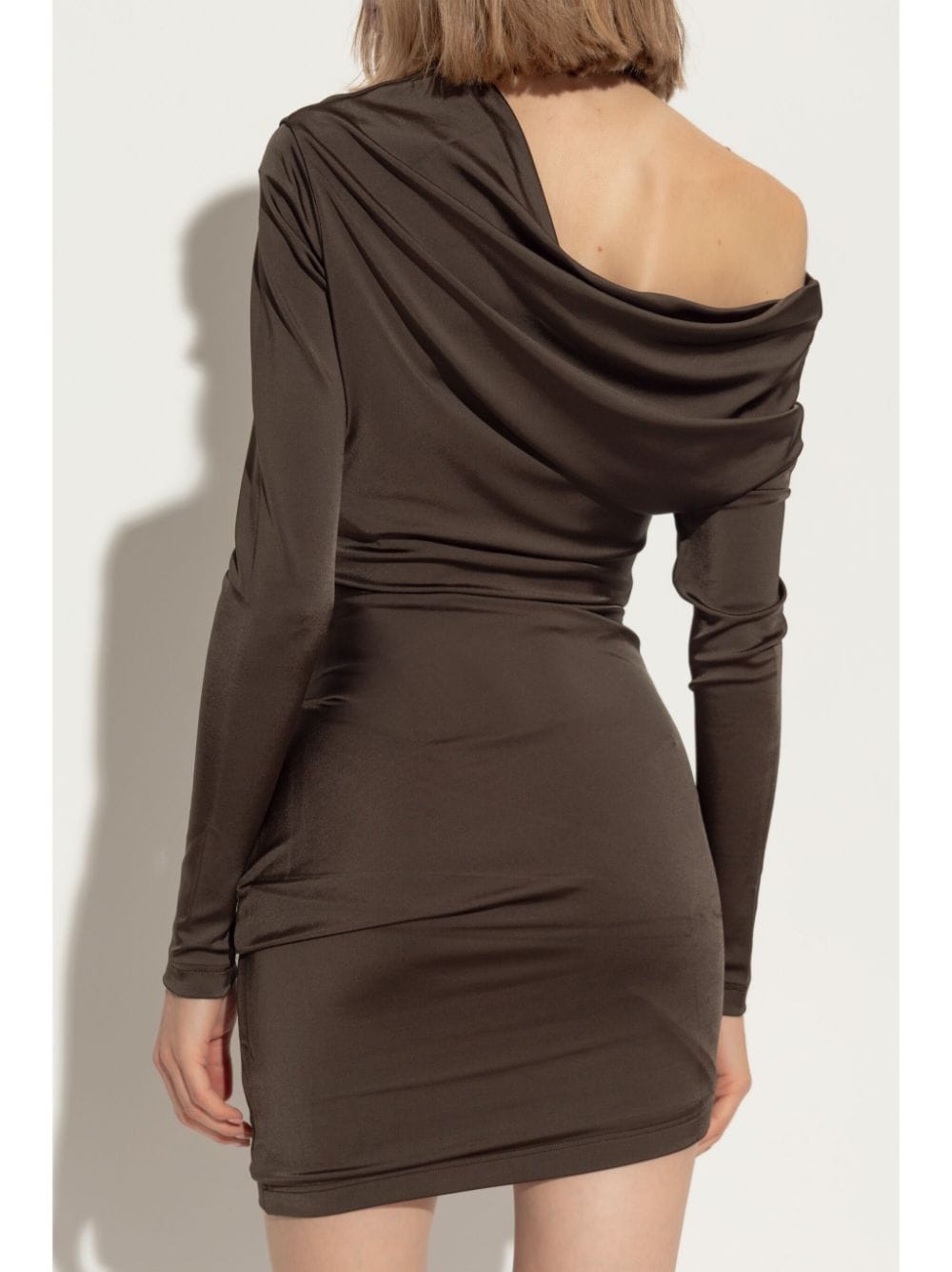 ALEXANDER MCQUEEN Asymmetric Bodycon Mini Dress