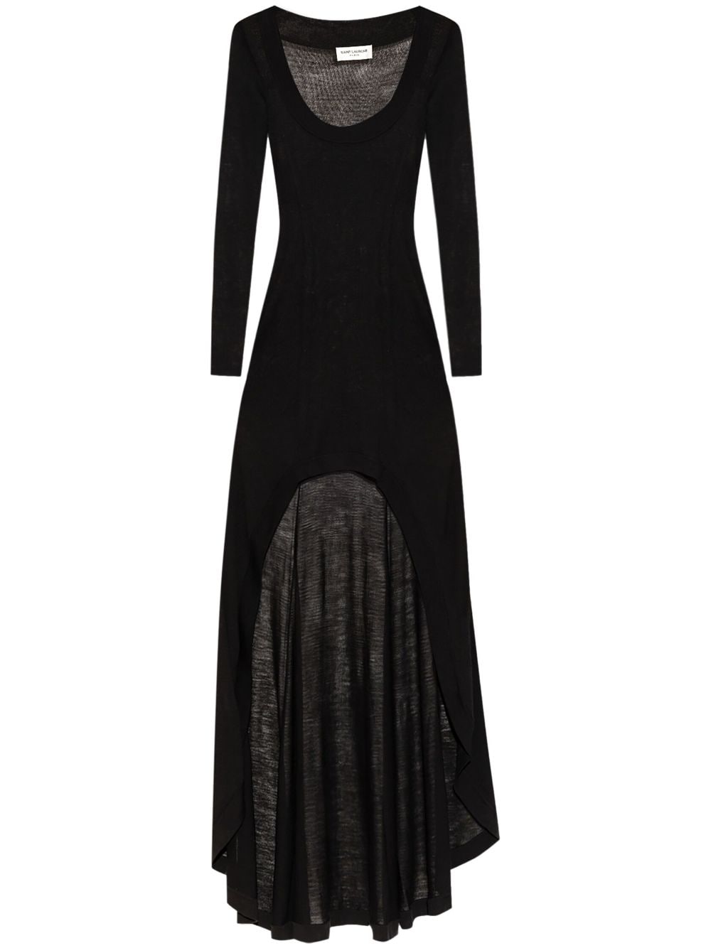 SAINT LAURENT Asymmetric Design Scoop Neck Dress