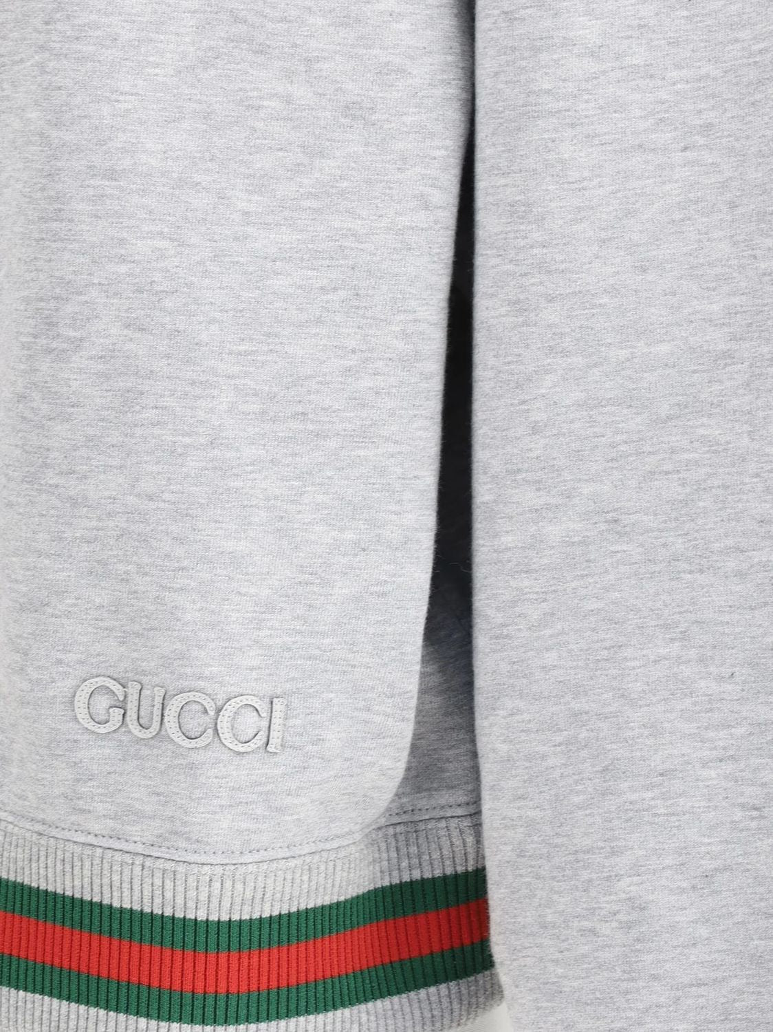 GUCCI Cotton T-Shirt Sweatshirt with Web Ribbon - Size S