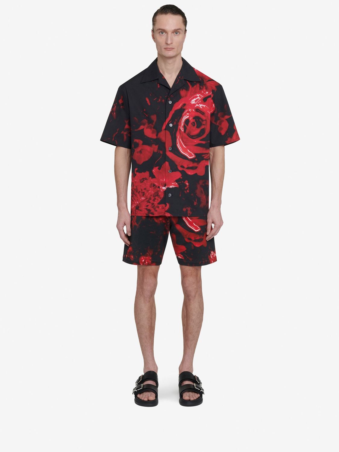 ALEXANDER MCQUEEN Floral Print Long Sleeve Shirt