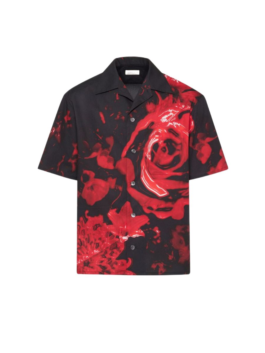ALEXANDER MCQUEEN Floral Print Long Sleeve Shirt
