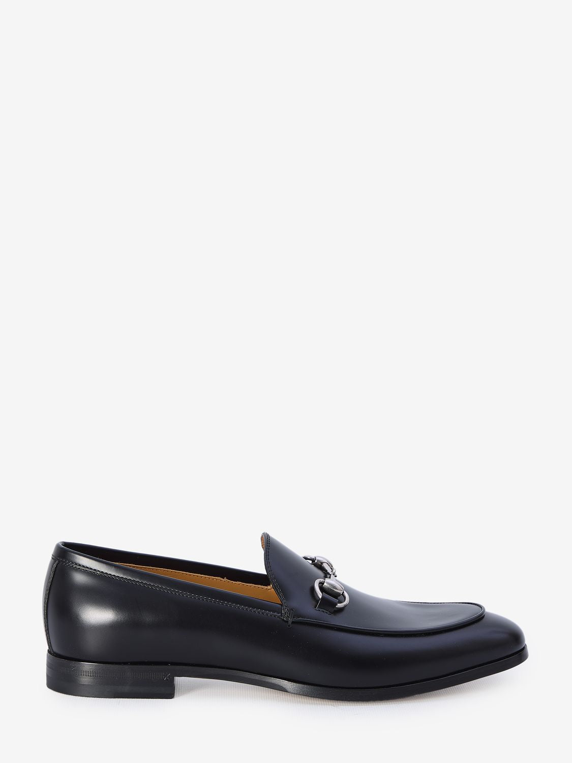 GUCCI Leather Loafers with Front Horsebit for Men