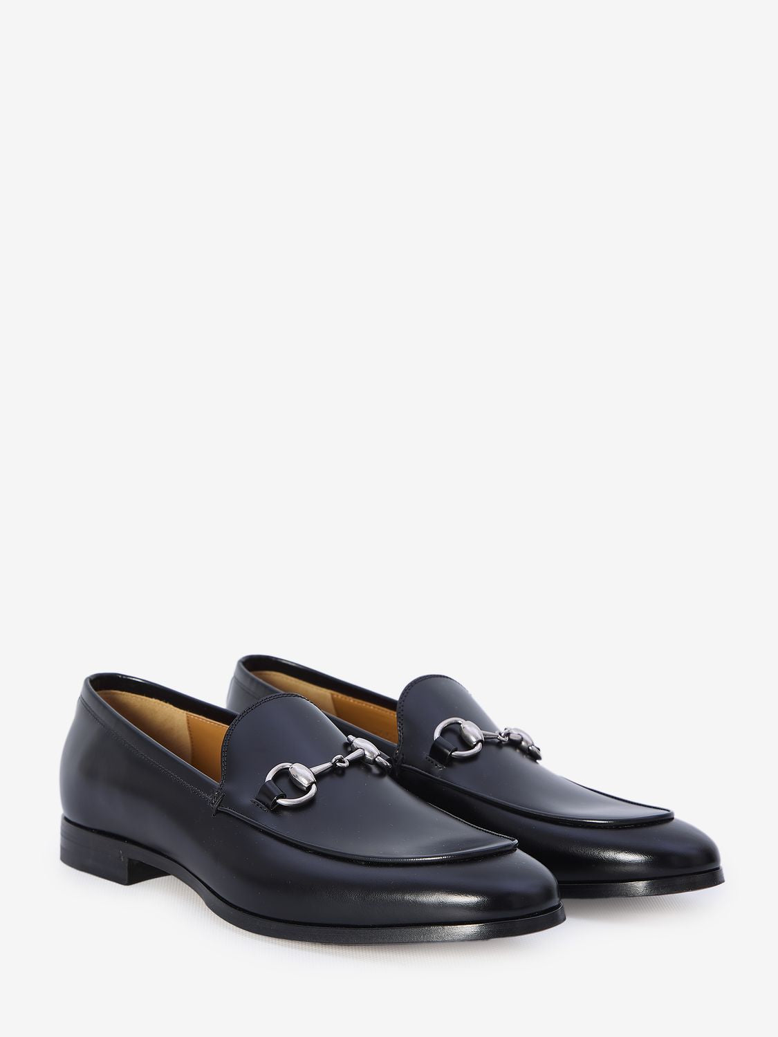 GUCCI Leather Loafers with Front Horsebit for Men