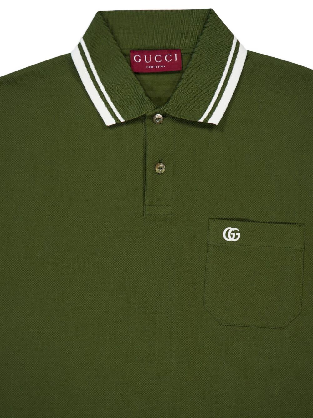 GUCCI Logo Cotton Polo Shirt for Men