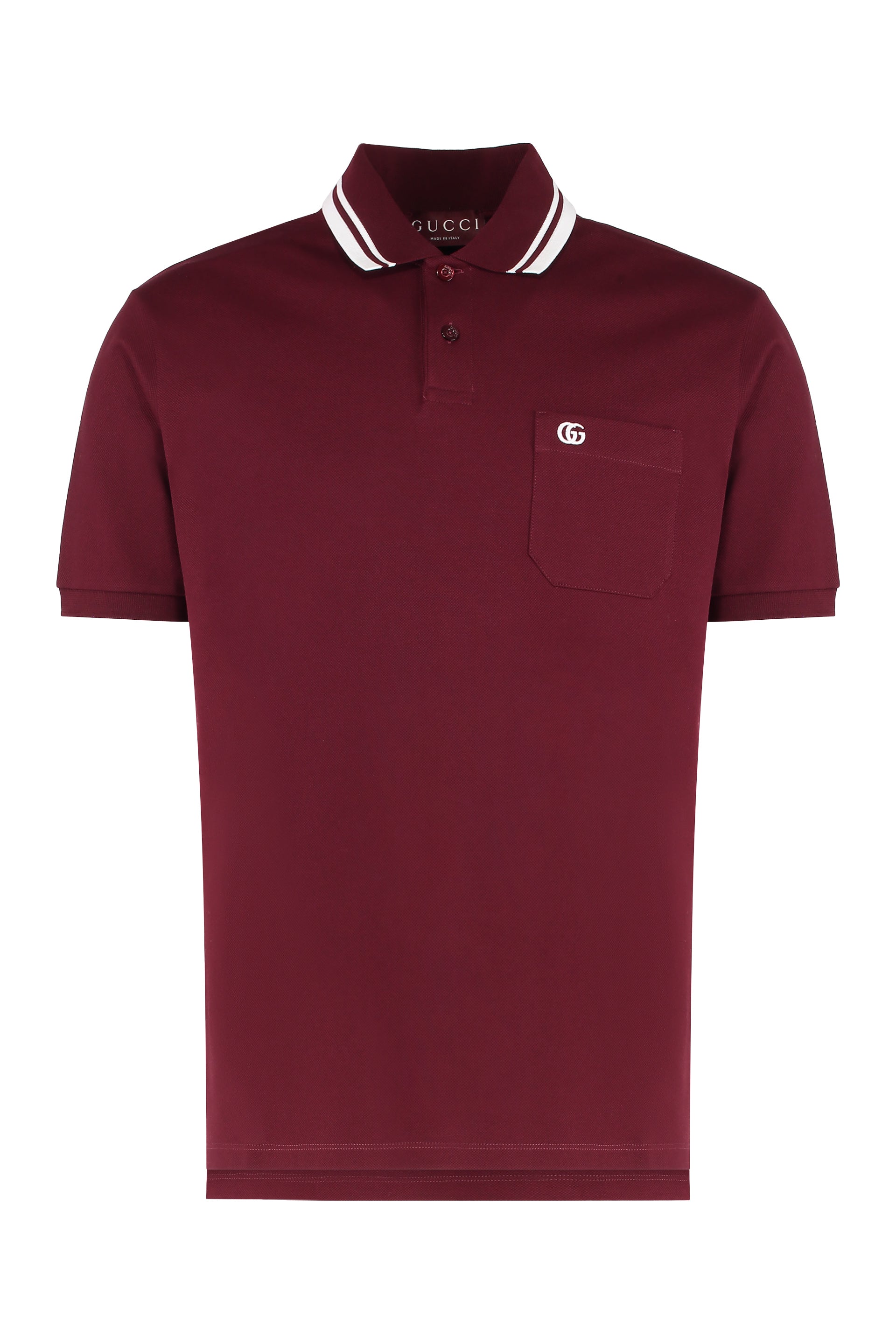 GUCCI Stretch Cotton Piqué Polo Shirt for Men