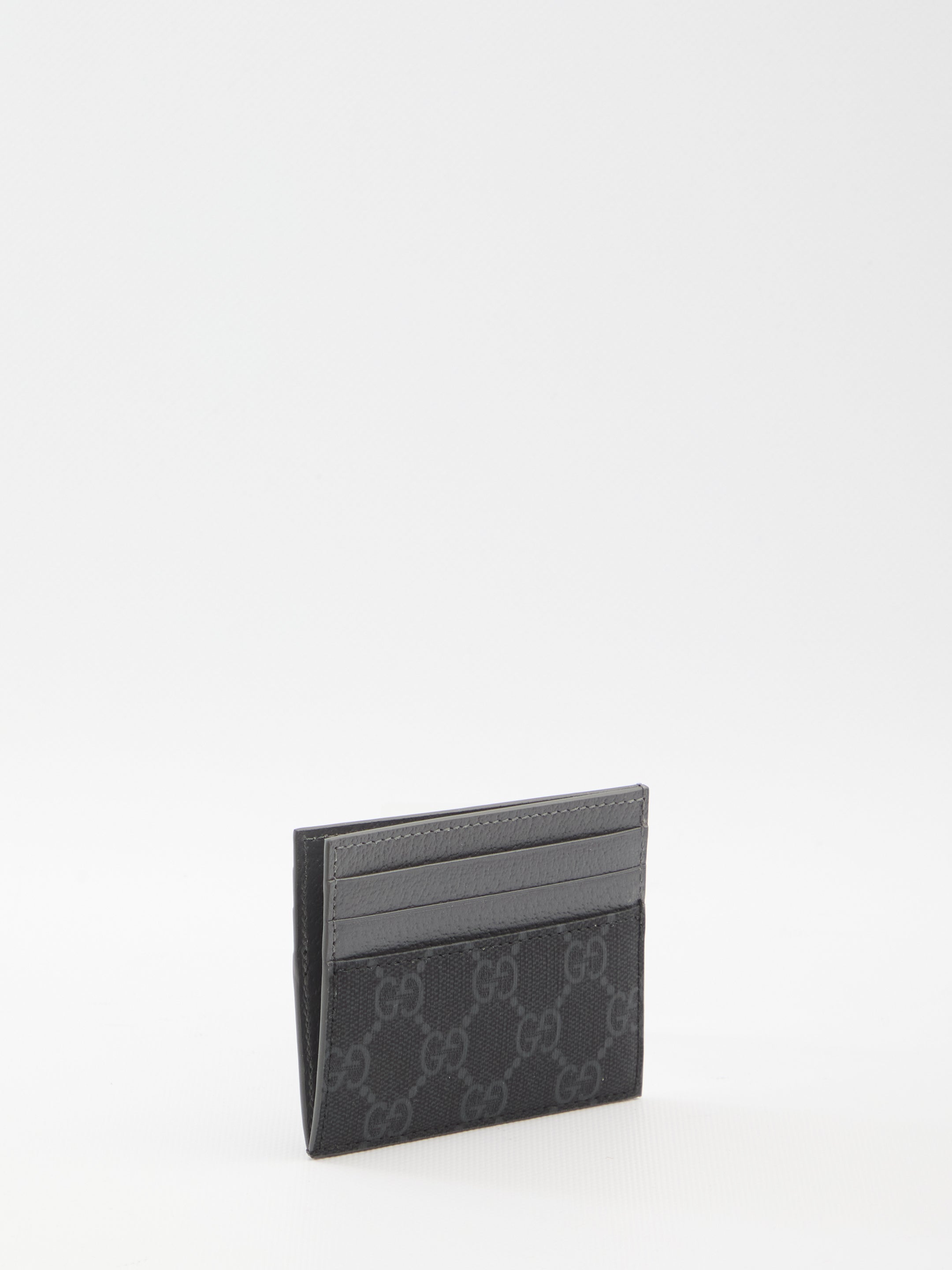 GUCCI Mini Fabric and Leather Card Holder