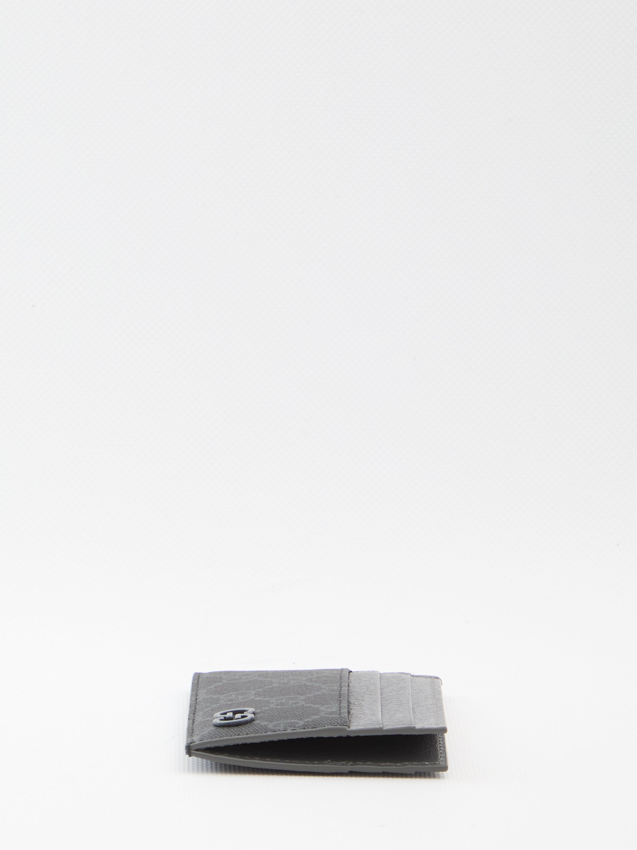 GUCCI Mini Fabric and Leather Card Holder