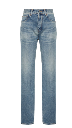 SAINT LAURENT Classic Straight Leg Denim Jeans for Women