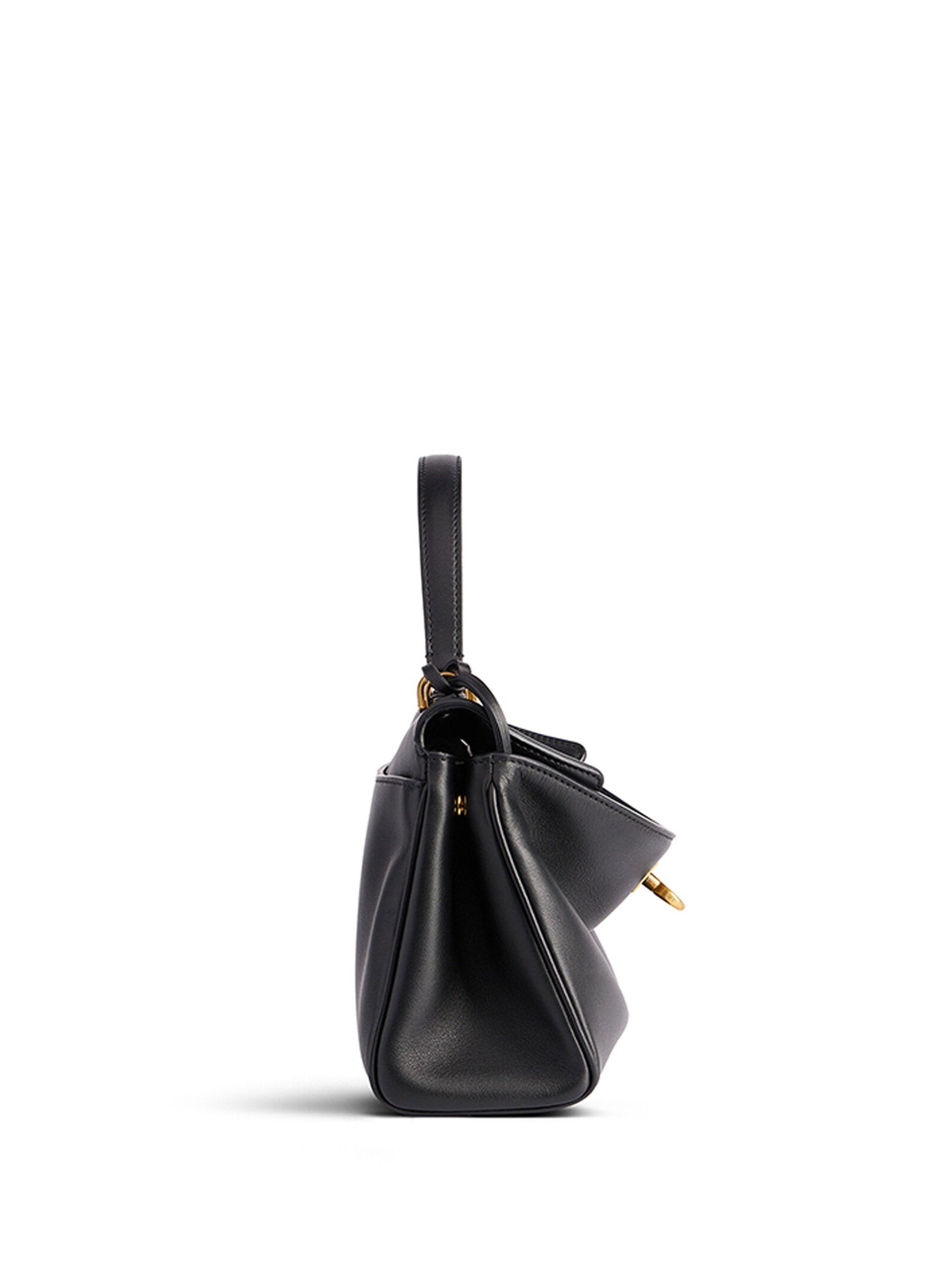 BALENCIAGA Mini Leather Handbag with Detachable Strap