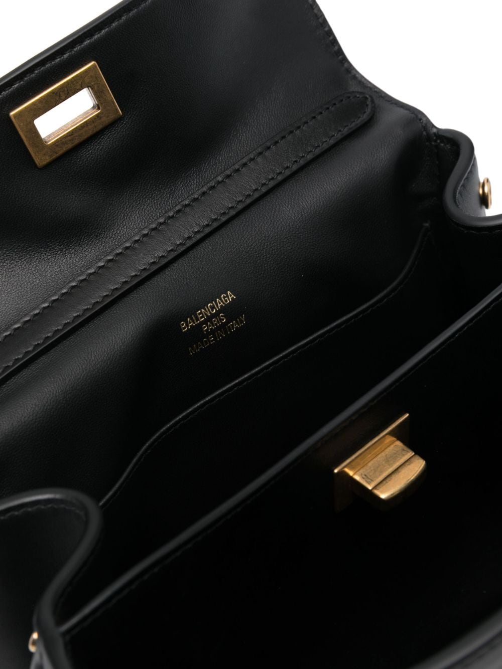 BALENCIAGA Mini Leather Handbag with Detachable Strap