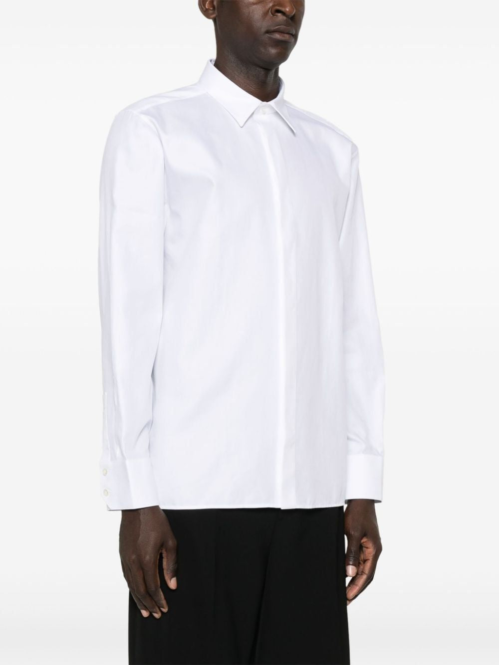 SAINT LAURENT Striped Cotton Poplin Shirt - Regular Fit