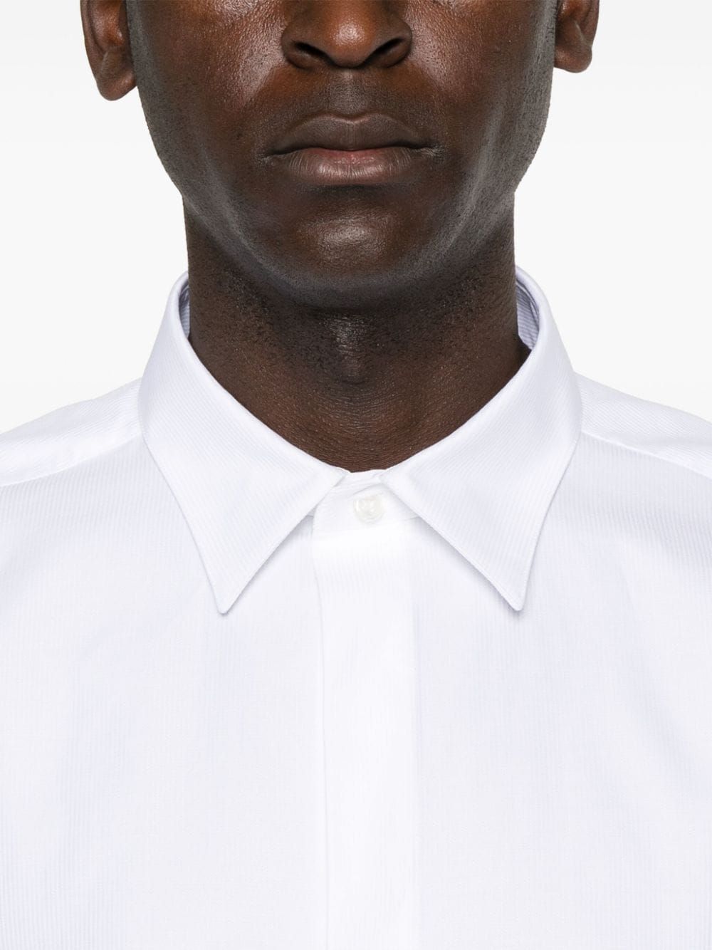 SAINT LAURENT Striped Cotton Poplin Shirt - Regular Fit