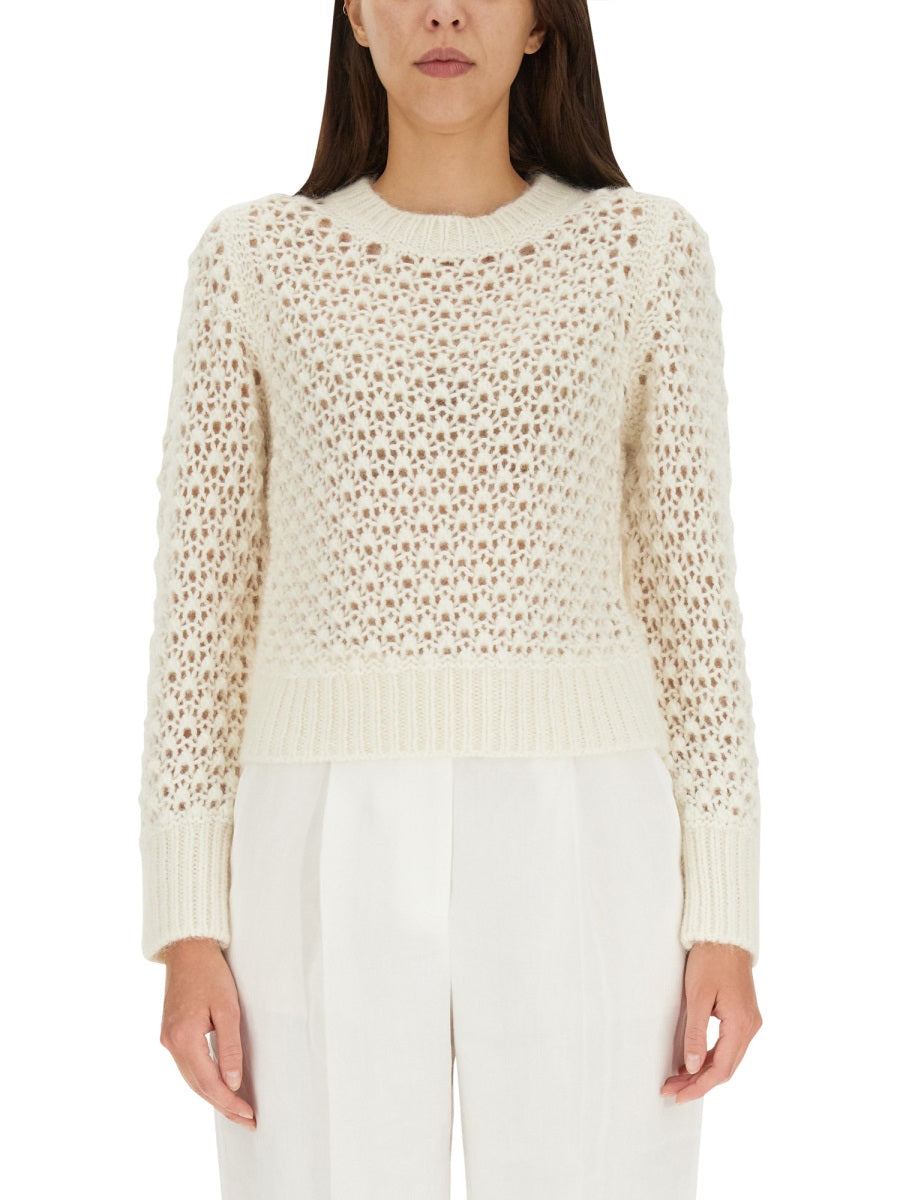 FABIANA FILIPPI Perforated Mesh Sweater for Women - FW23
