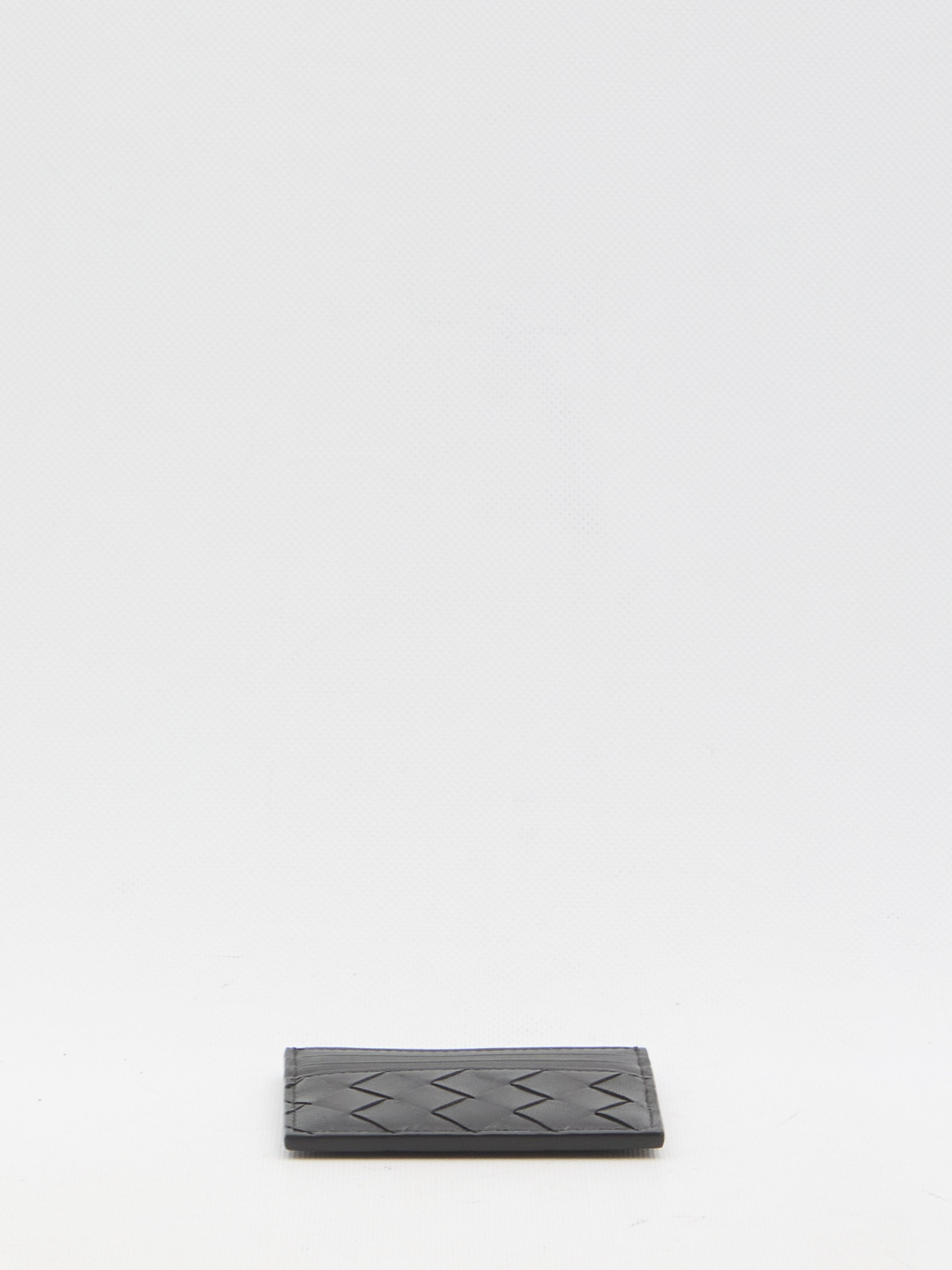BOTTEGA VENETA Mini Woven Leather Credit Card Holder - FW25