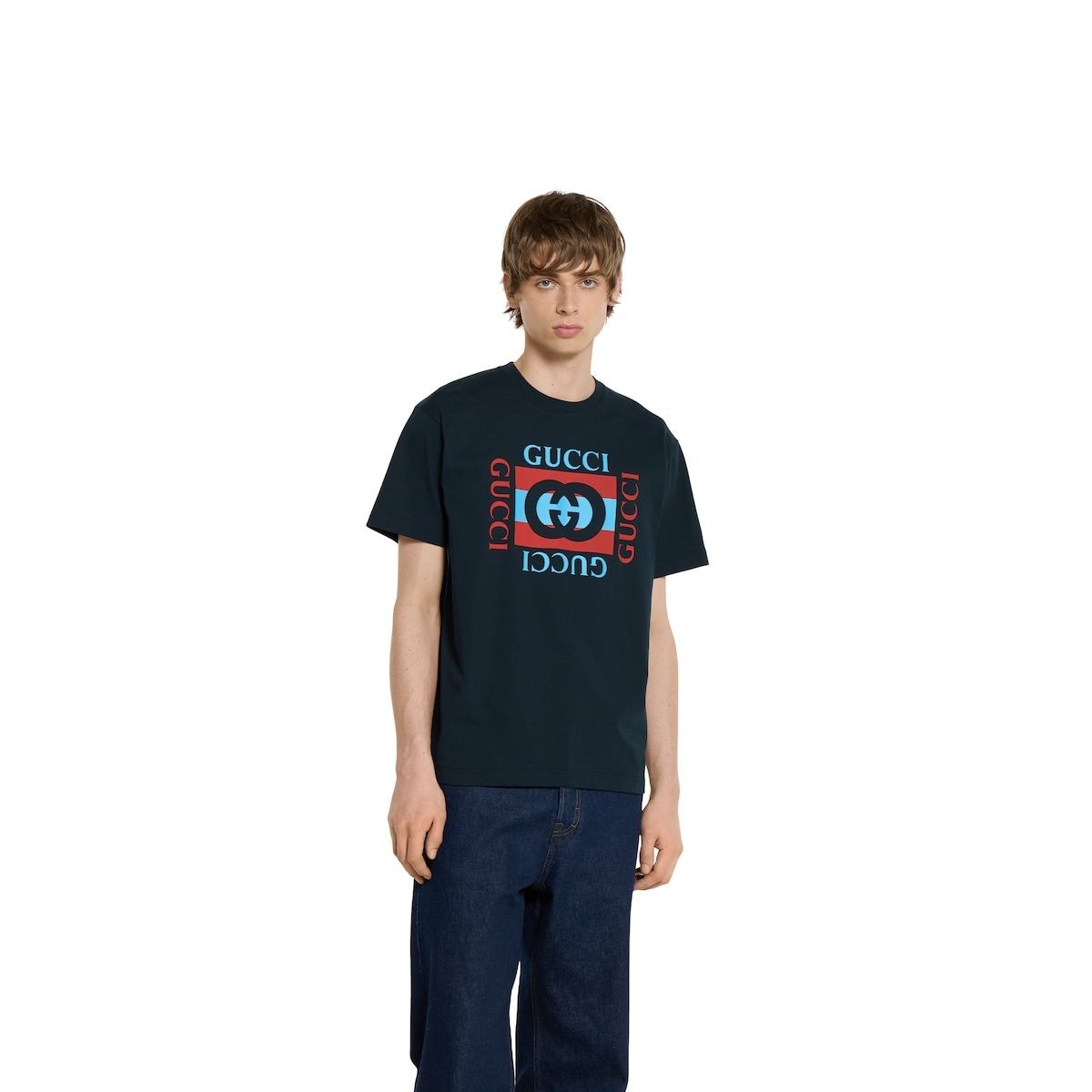 GUCCI Printed Cotton T-Shirt - Size L