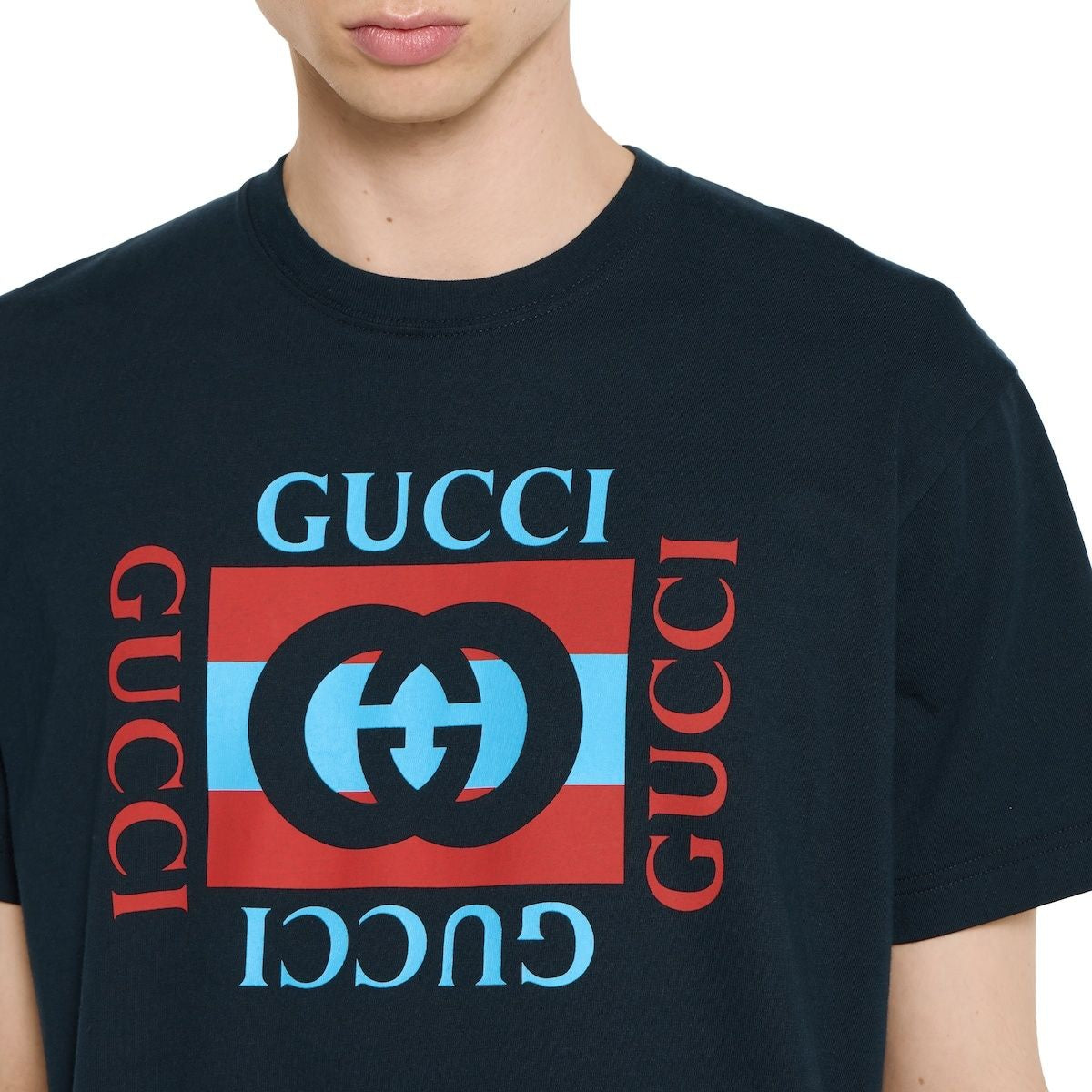 GUCCI Printed Cotton T-Shirt - Size L