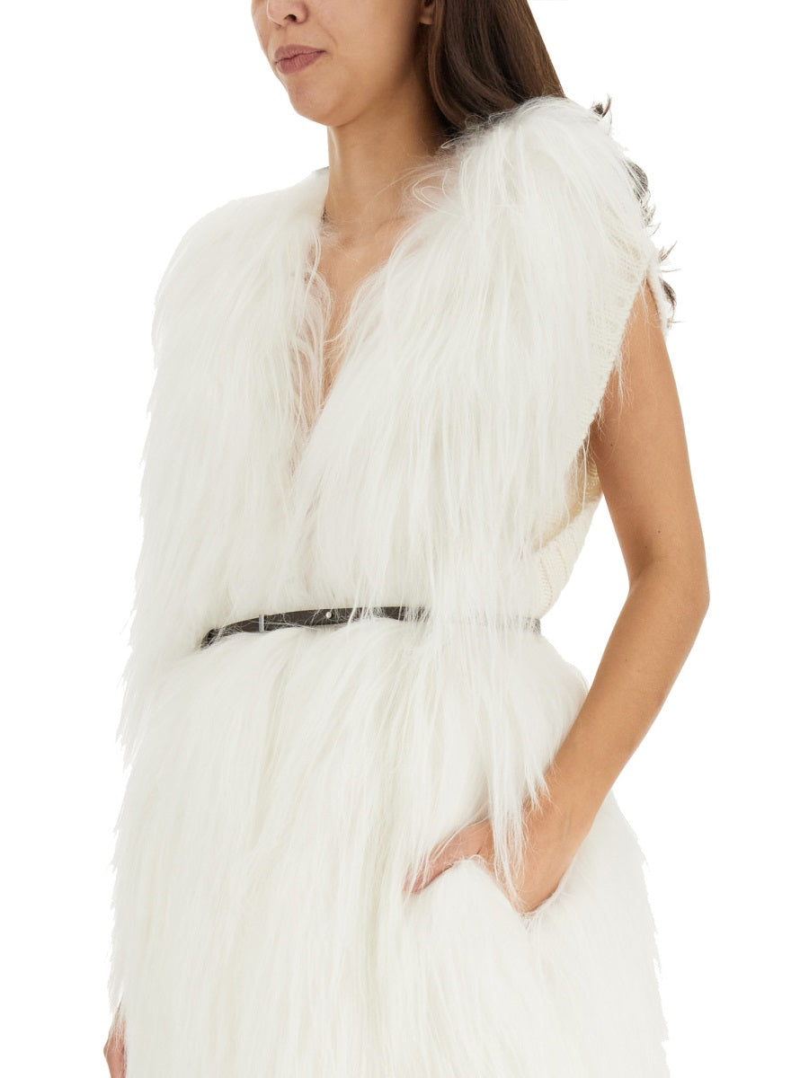 FABIANA FILIPPI Mini Adjustable Fur Vest for Women
