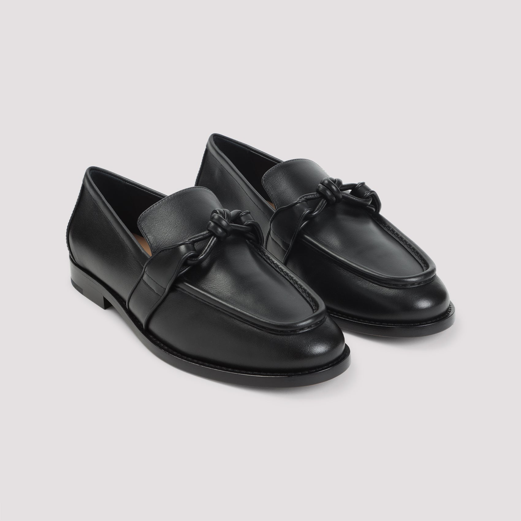 BOTTEGA VENETA Luxury Calfskin Loafers with Iconic Knot Detail