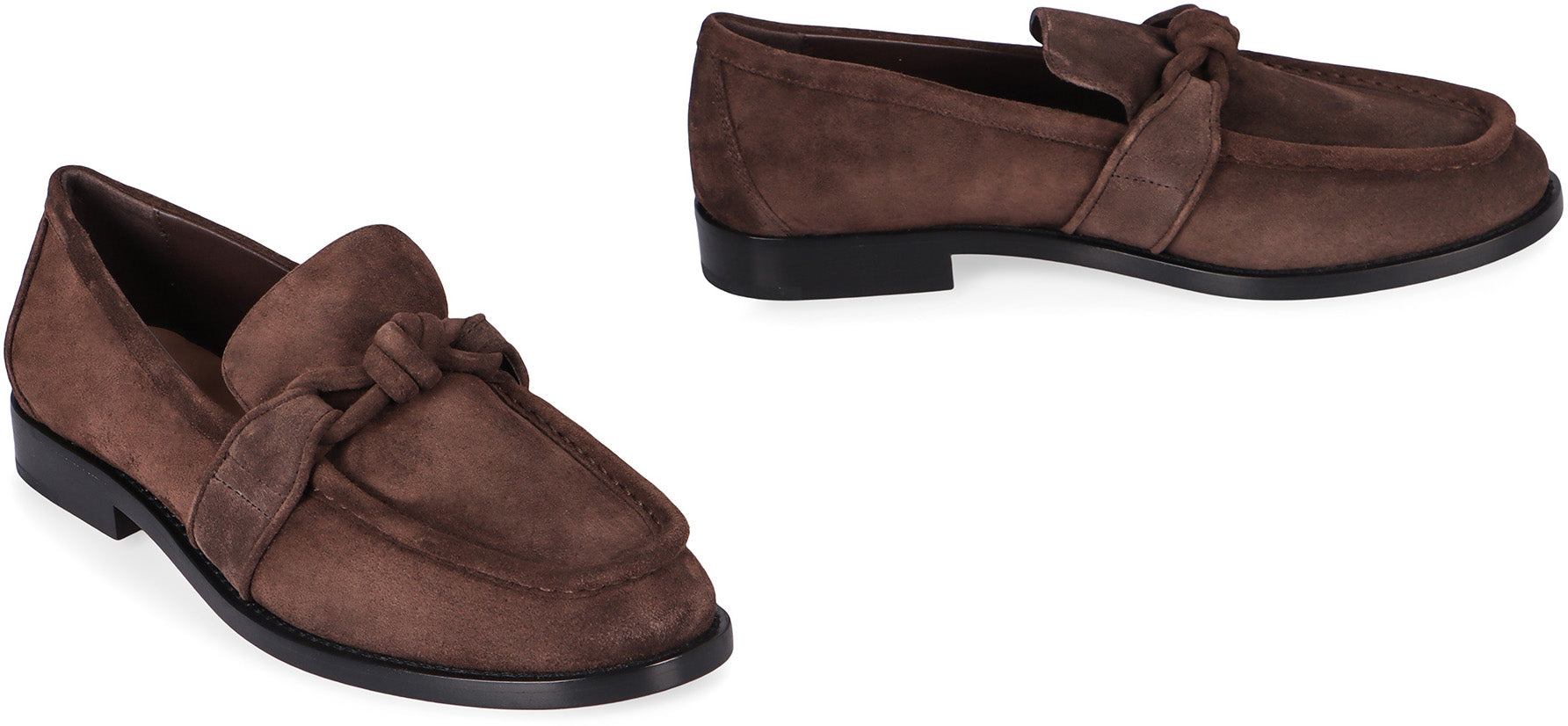 BOTTEGA VENETA Suede Moccasins with Iconic Knot Detail