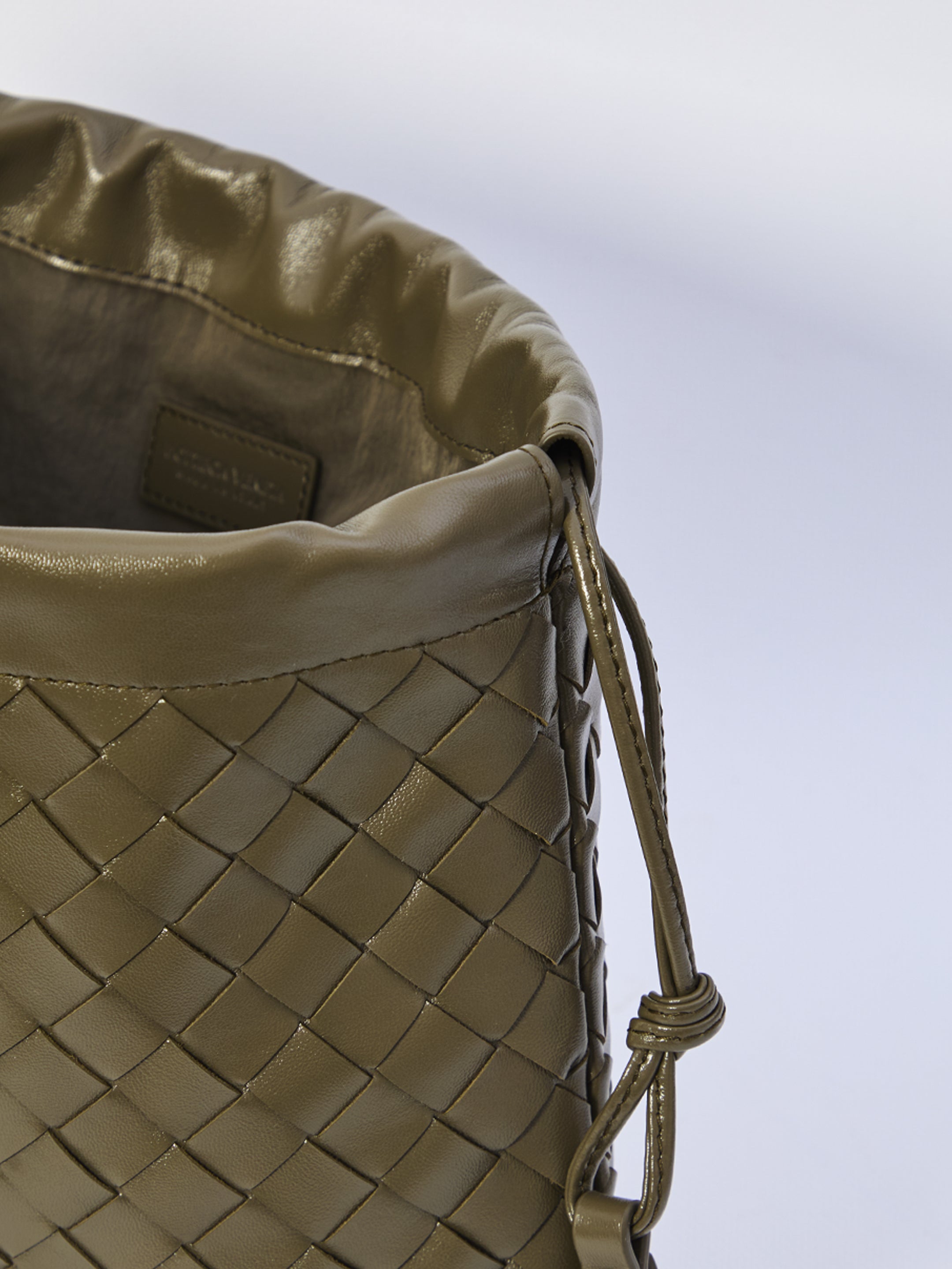 BOTTEGA VENETA Intrecciato Mini Leather Pochette - 23 cm x 32 cm