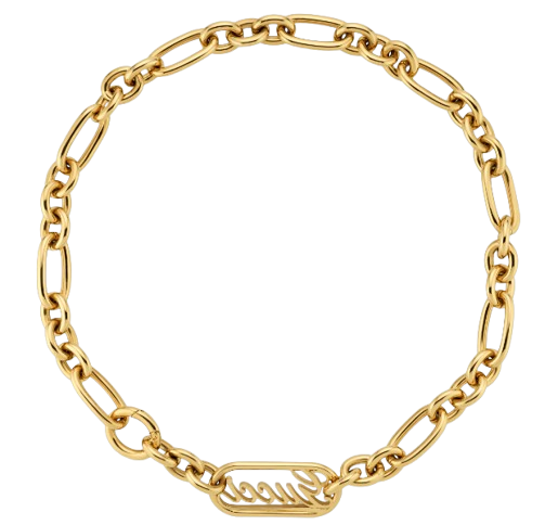 GUCCI Chain Link Logo Necklace