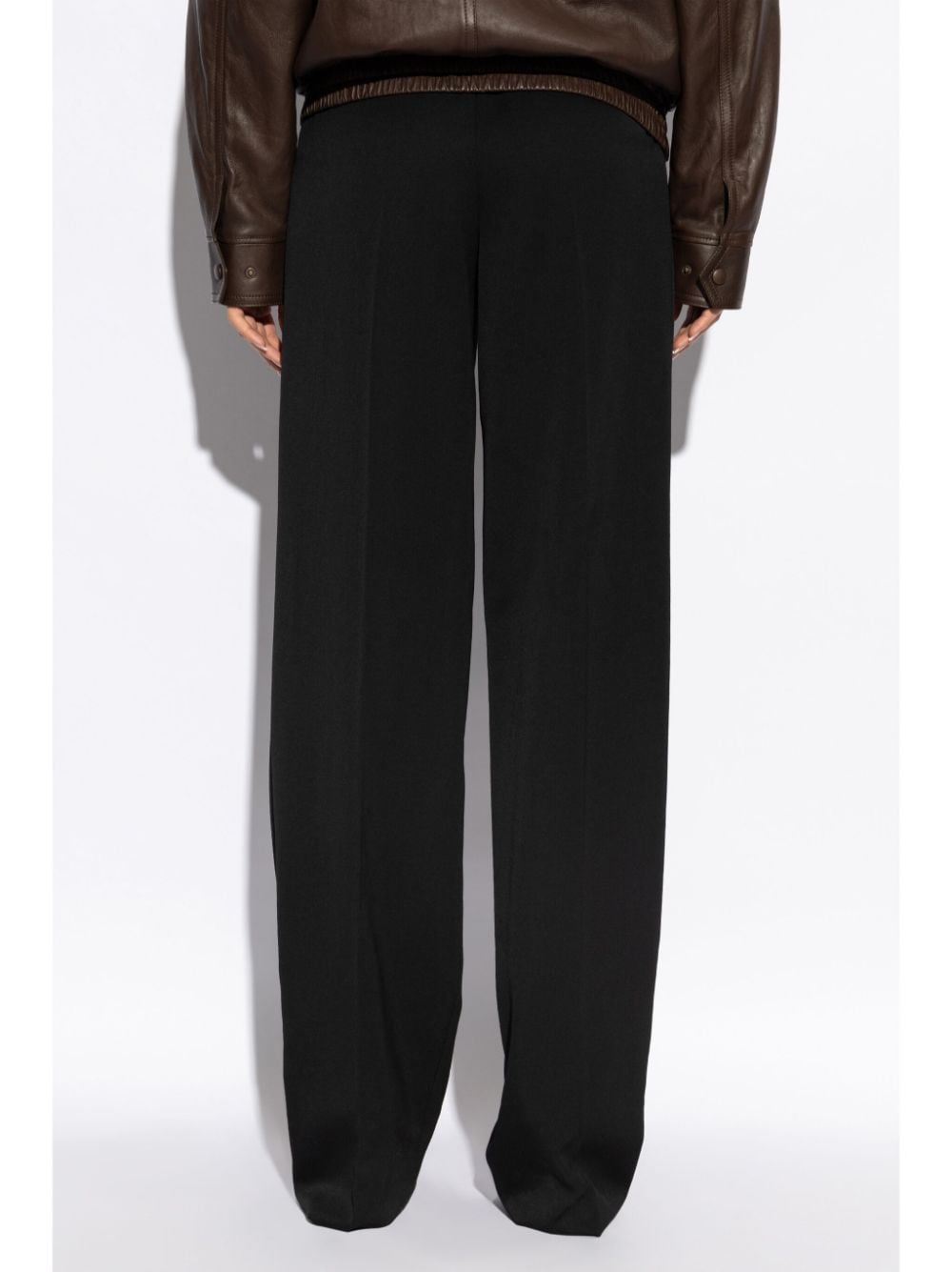 SAINT LAURENT Wide-Leg Wool Trousers for Women