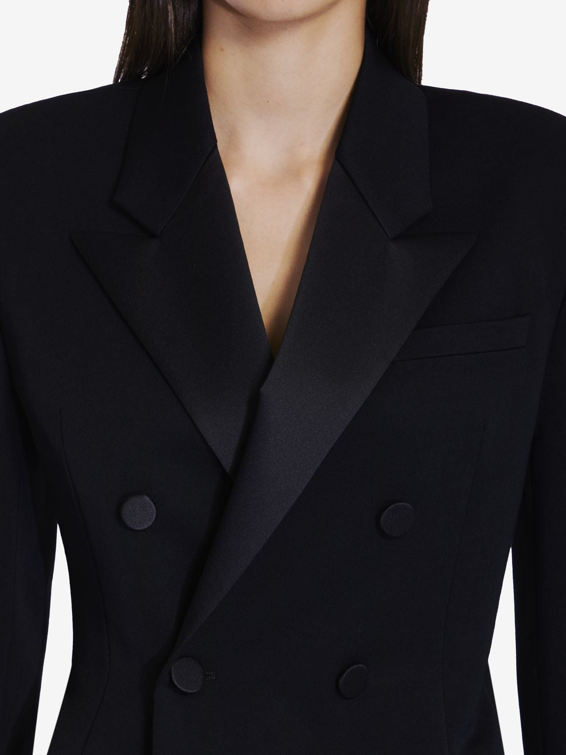 SAINT LAURENT Modern Wool Blend Women's Outerwear Jacket