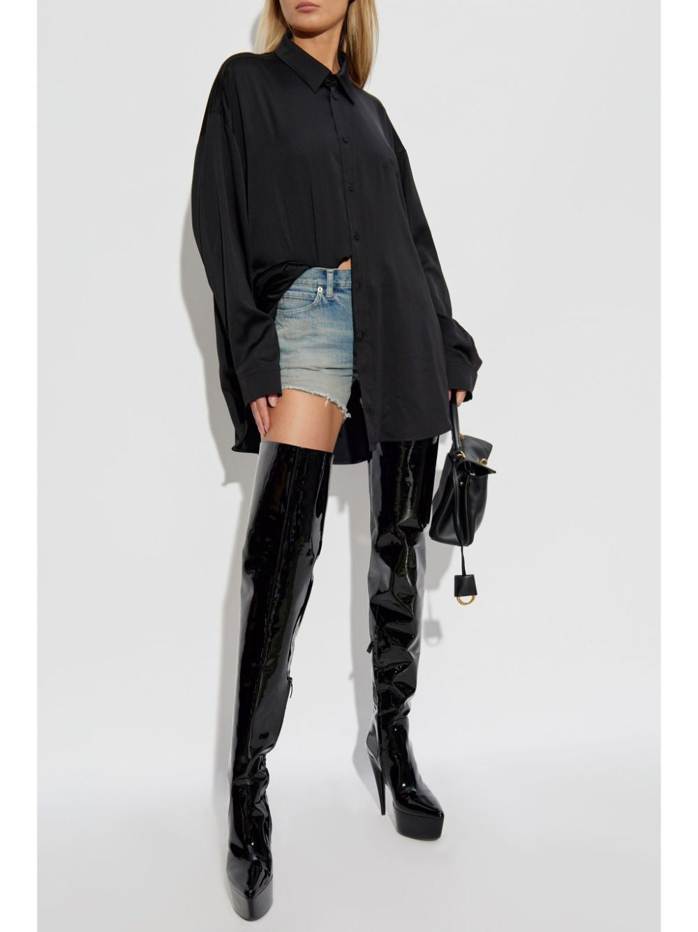 BALENCIAGA Logo Embroidered Long Sleeve Shirt for Women - Fall/Winter 2025