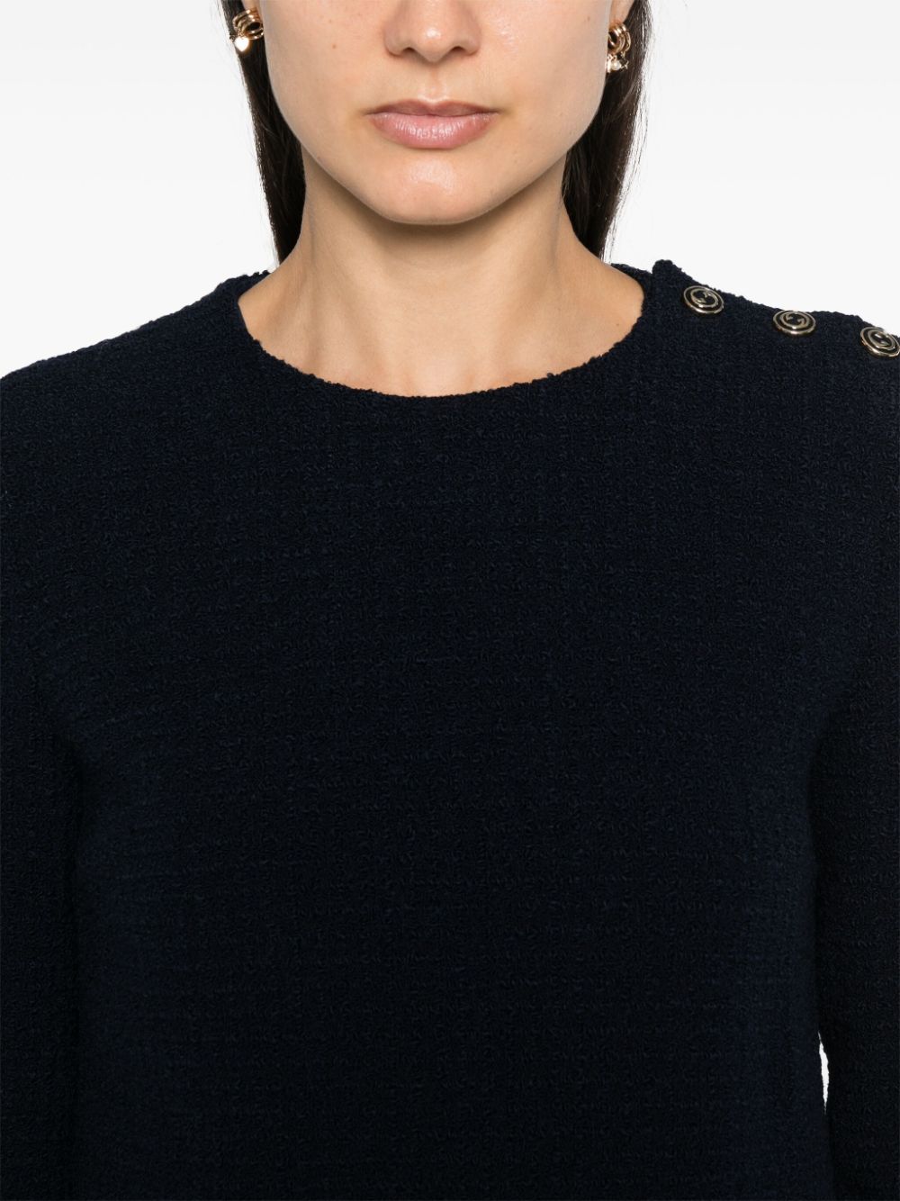 GUCCI Chic Wool Blend Bouclé Mini Dress