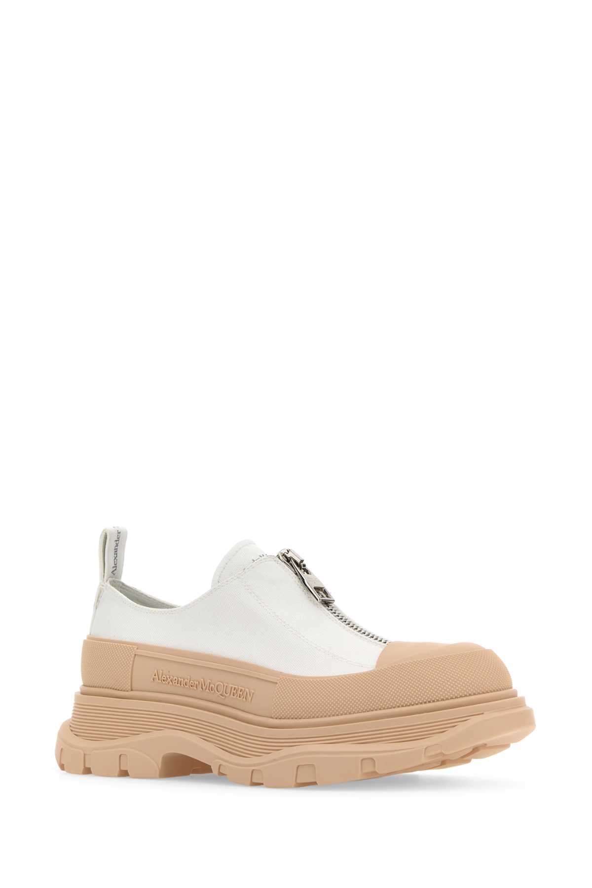 ALEXANDER MCQUEEN Two-Tone Canvas Tread Slick Sneakers for Women