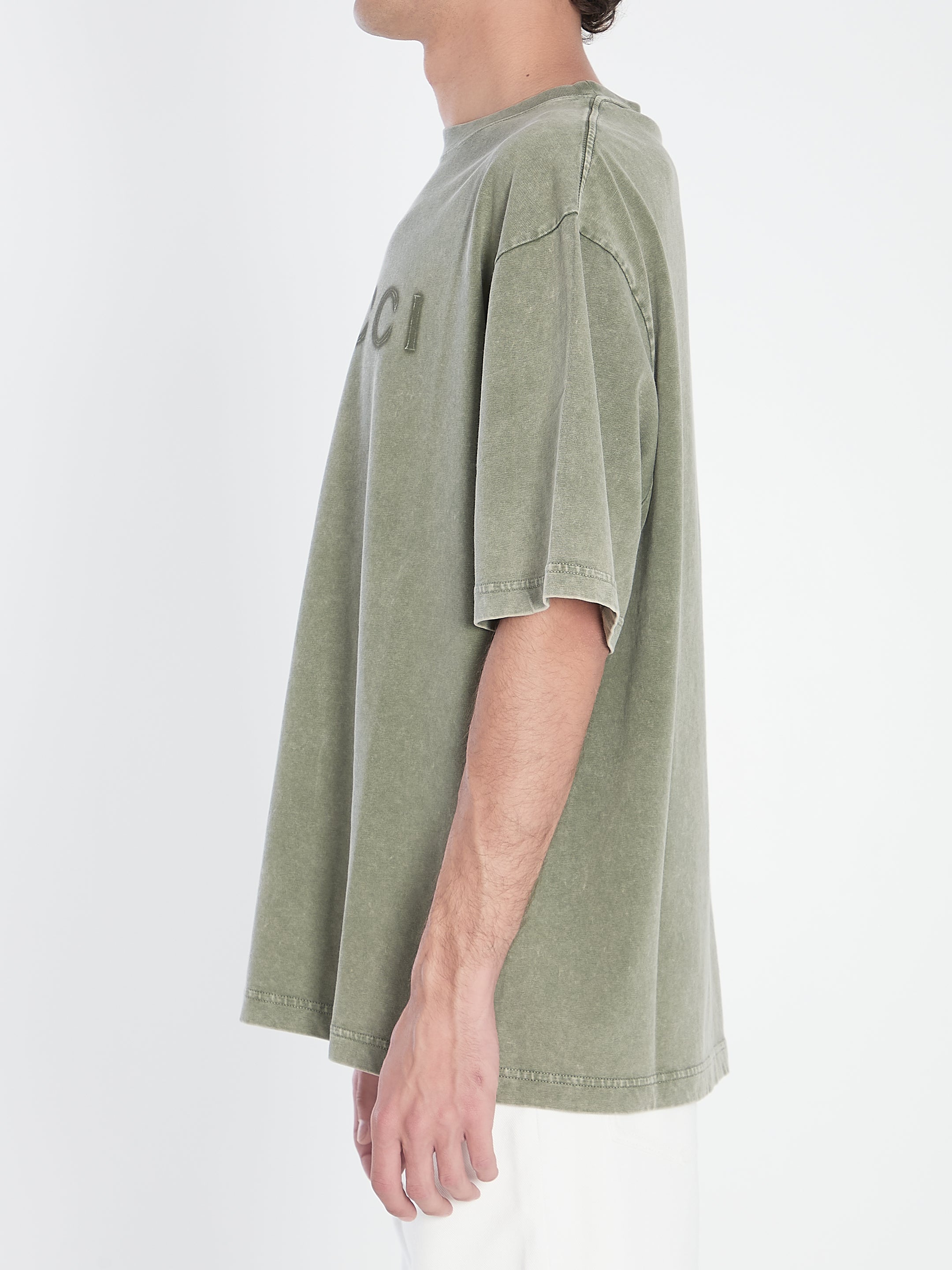 GUCCI Men's Embroidered Crewneck T-Shirt - Size L