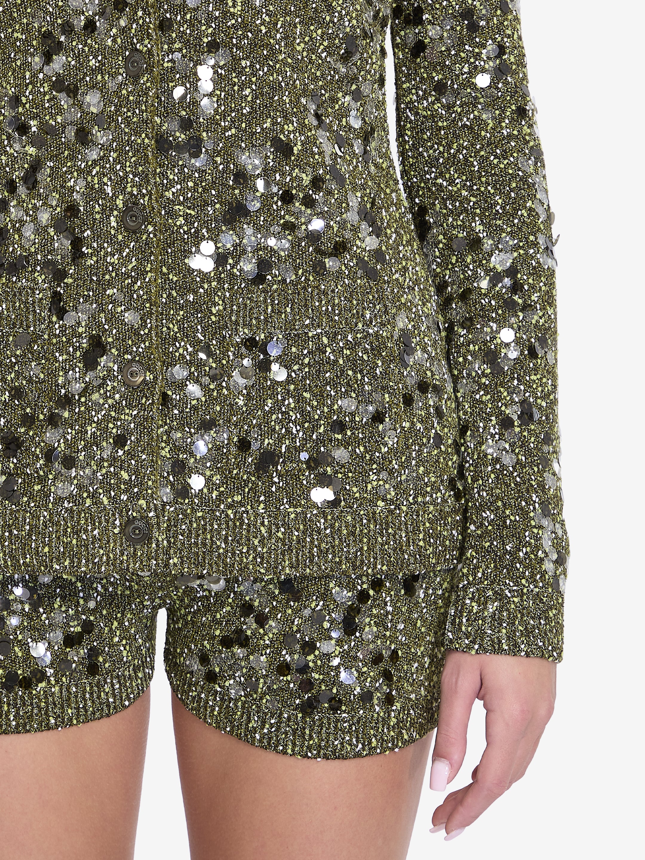 GUCCI Women's Fancy Fine V Long Sleeve Polo