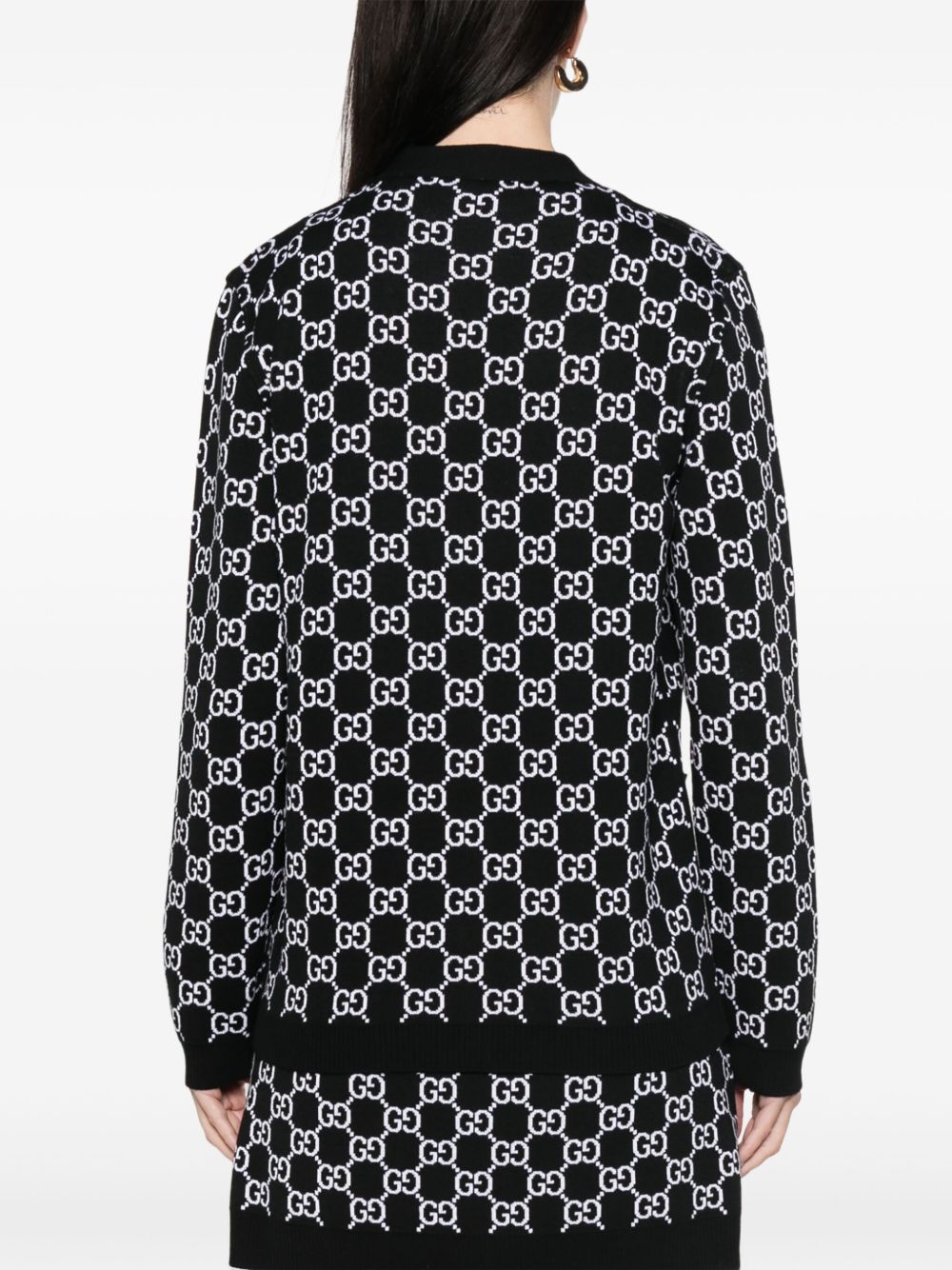 GUCCI Wool Cardigan with Plunging V-Neck and Button Front - SS25 Collection