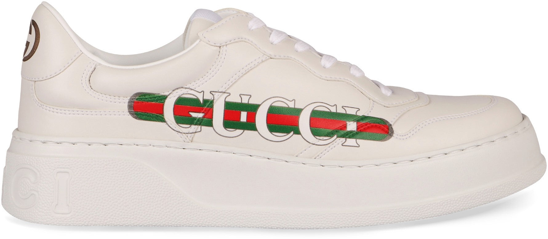 GUCCI Faux Leather Low-Top Sneakers with Chunky Sole