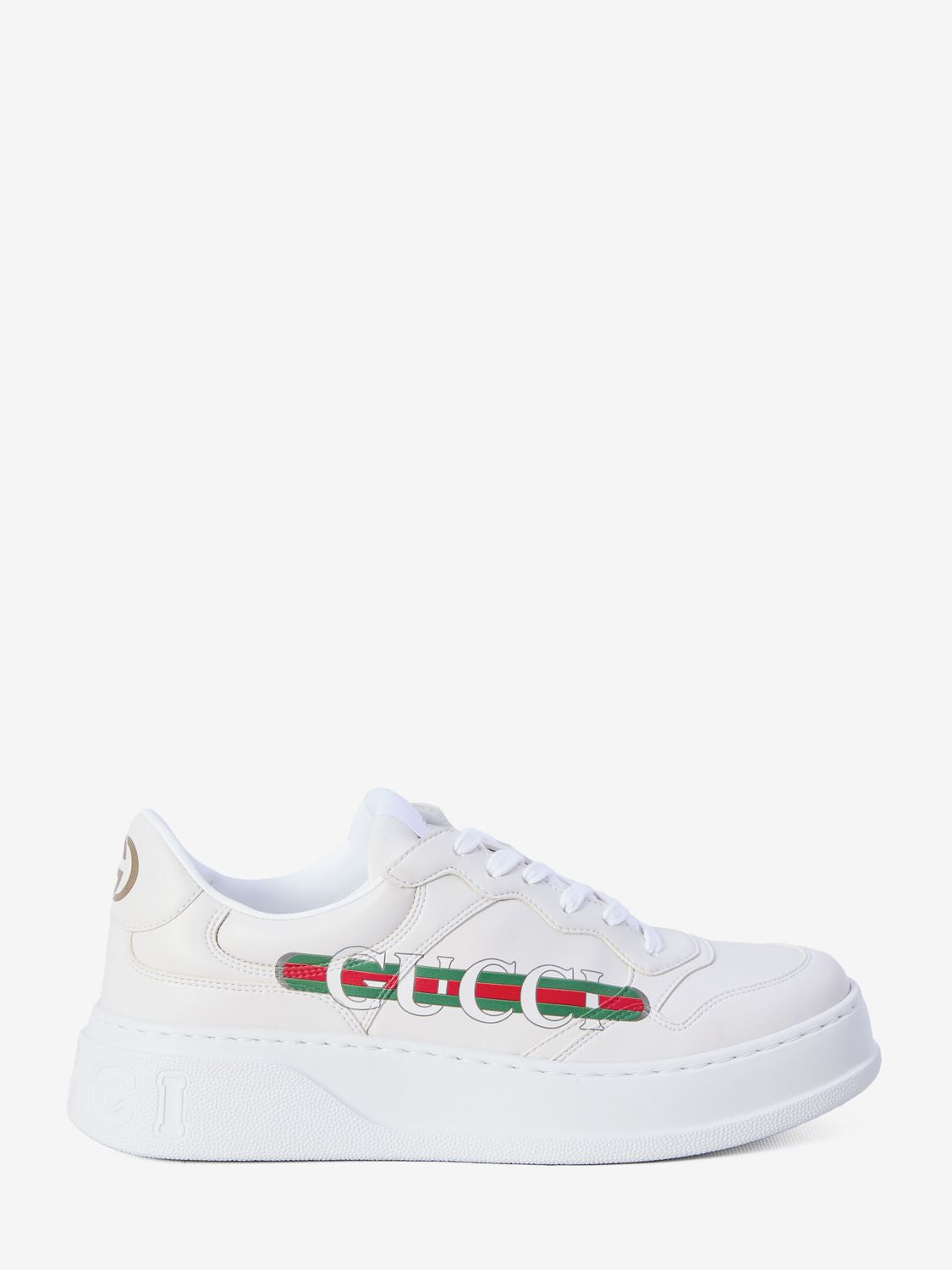 GUCCI Faux Leather Low-Top Sneakers with Chunky Sole